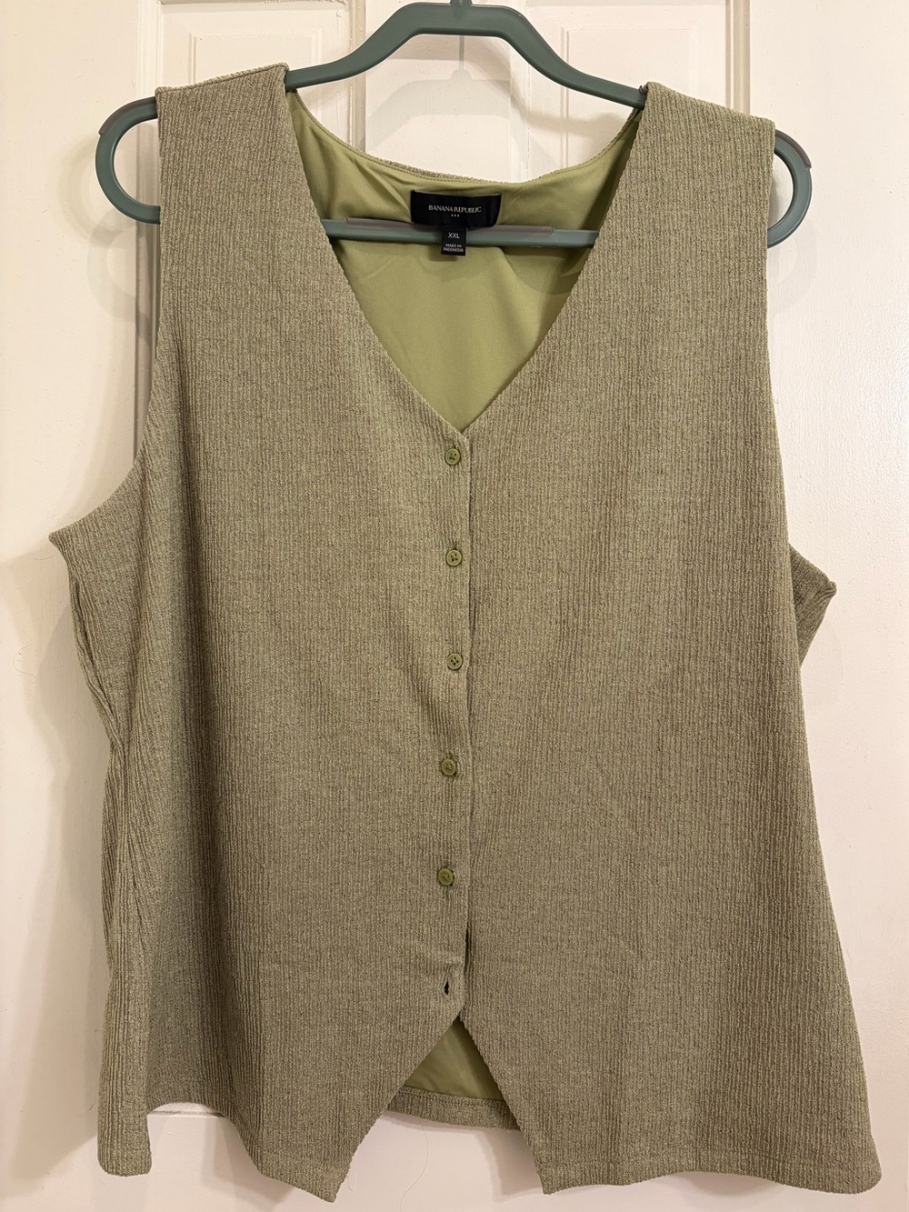 NWOT banana republic factory jacquard crinkled vest top - Picture 4 of 6